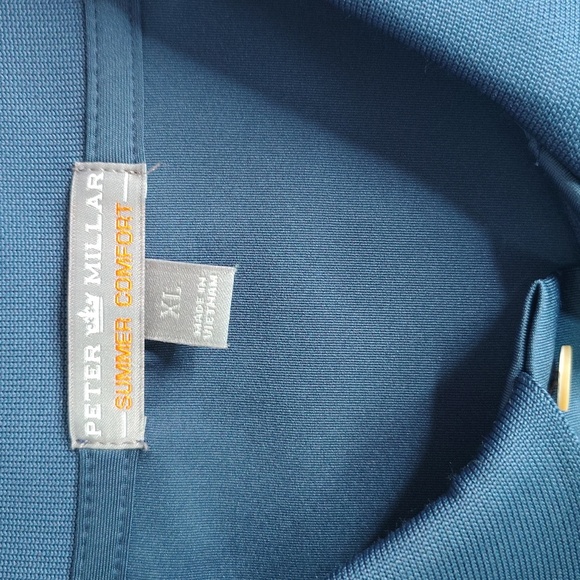 Peter Millar Shirt Mens XL Blue  Summer Comfort Stretch Yellowstone Club Golf - Picture 3 of 10